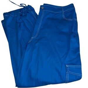 COLLUSION Blue Cargo Pants w/ Top Stitching Size 14 (NWOT)